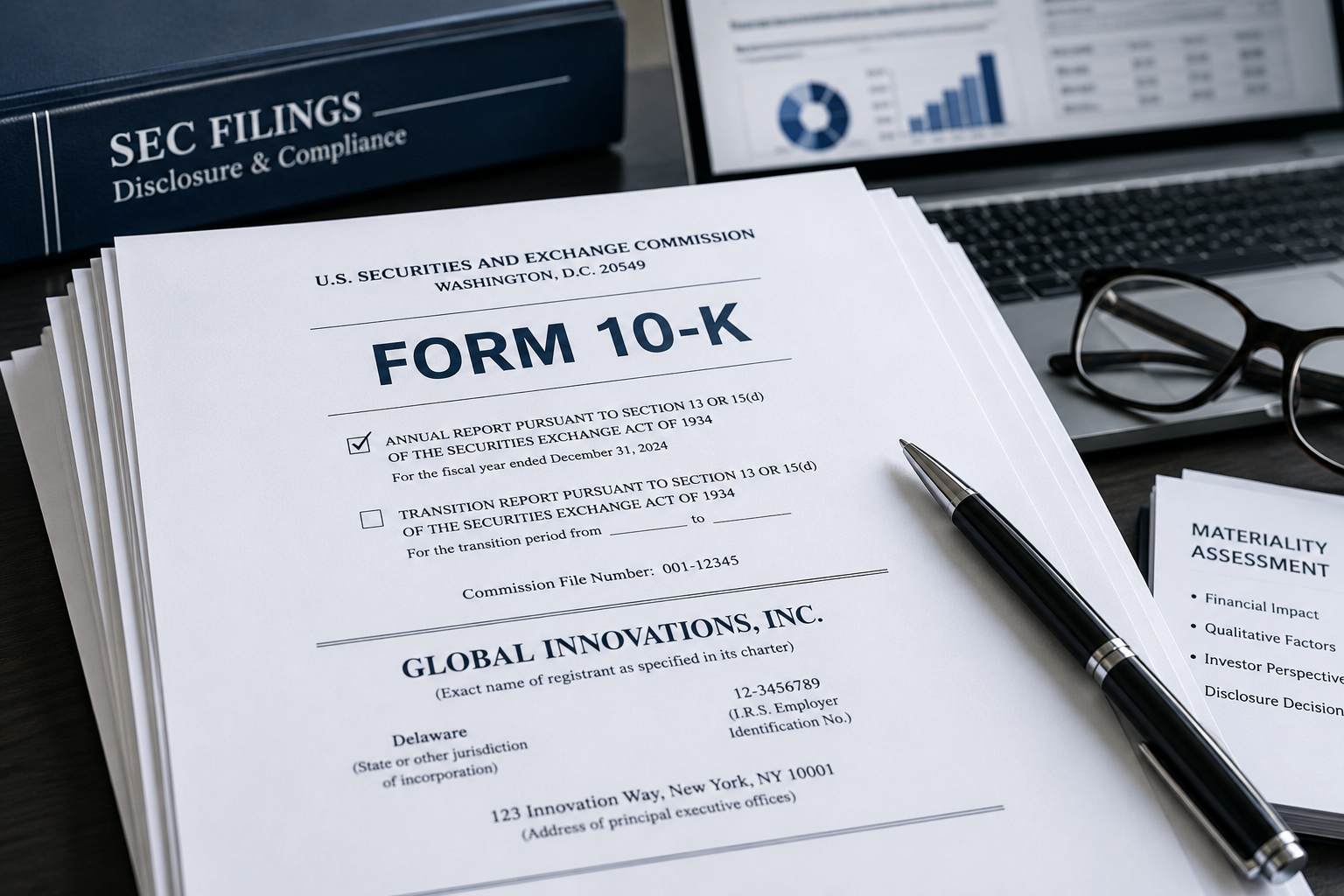 Materiality in SEC filings and financial disclosure documents
