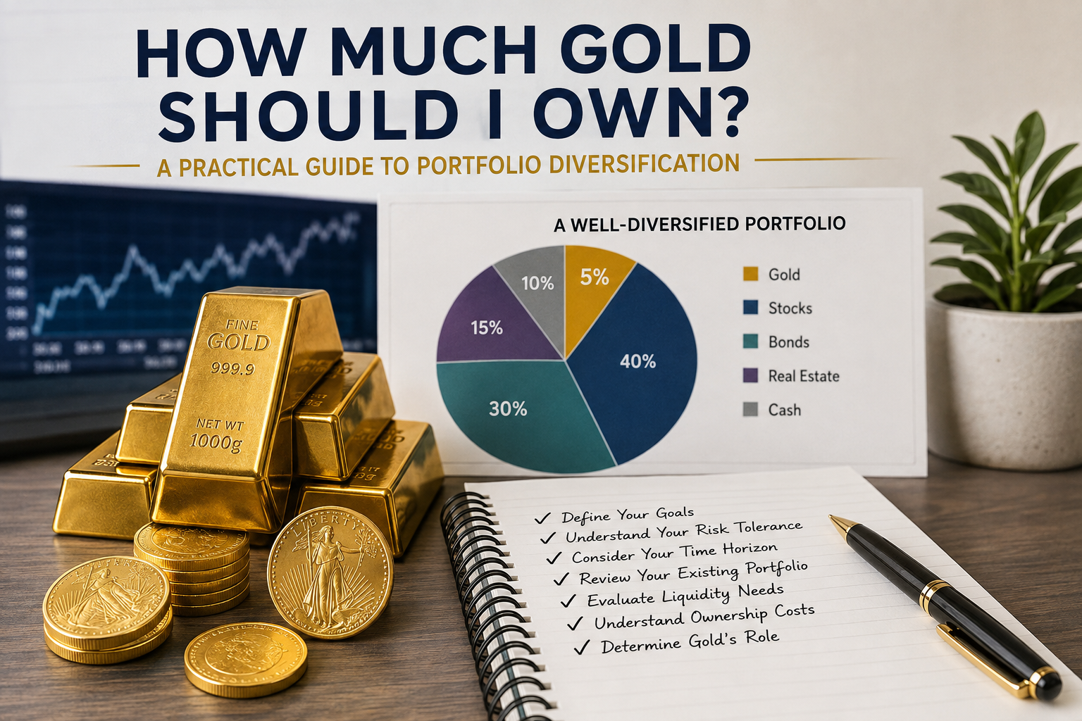 How much gold should I own for portfolio diversification