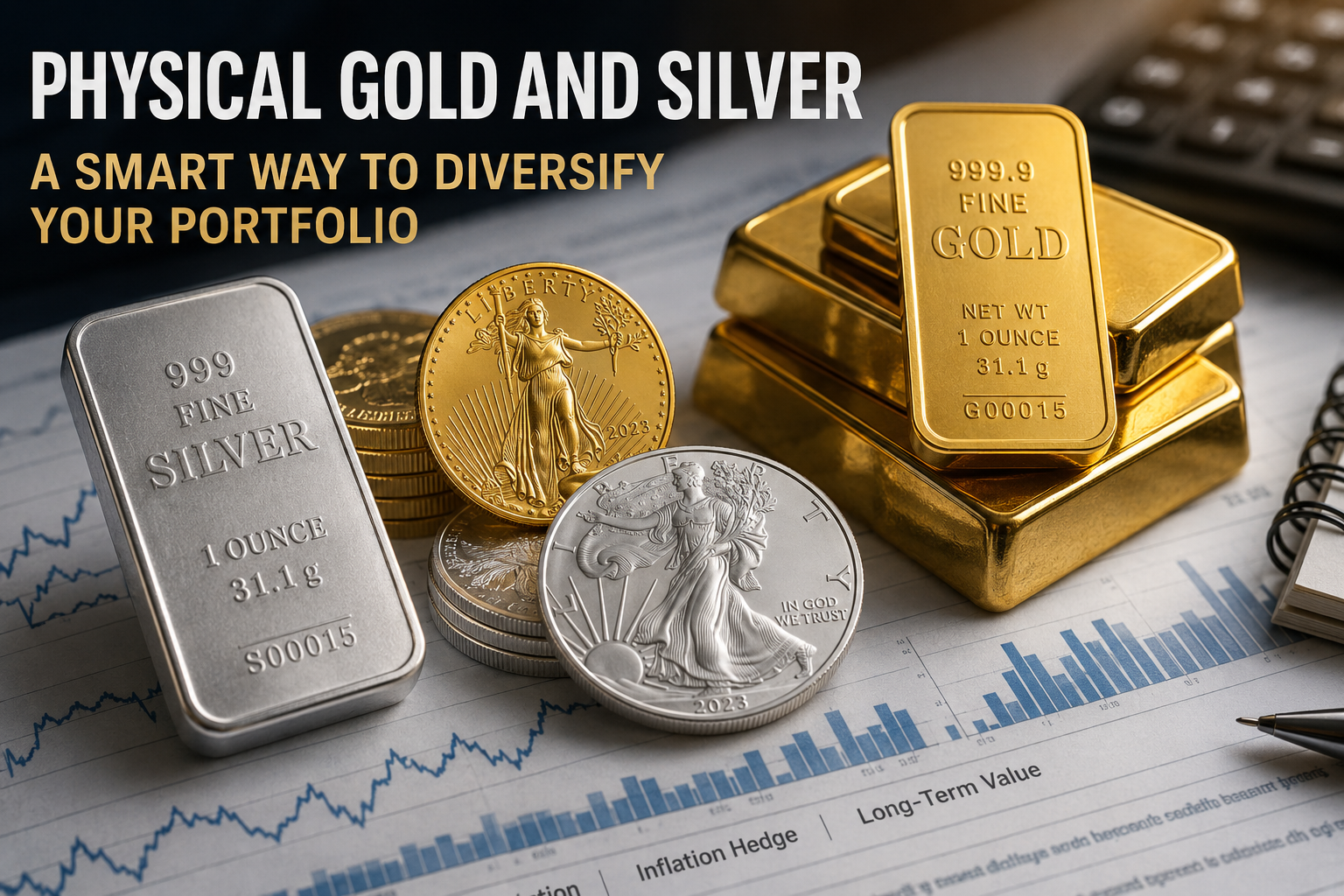**Physical gold and silver bars and coins for smart investors**